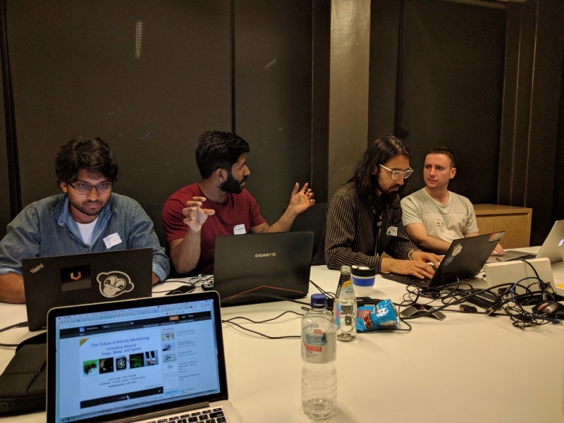 Prithvi, Mahasen, Aqeel & Jono at work