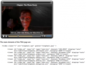 Screenshot of first itext video player